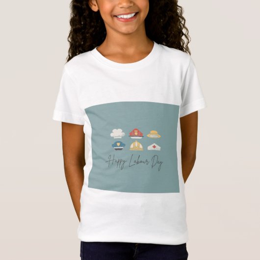 Gelukkige Dag van de Arbeid ontwerp  T-shirt (Voorkant)