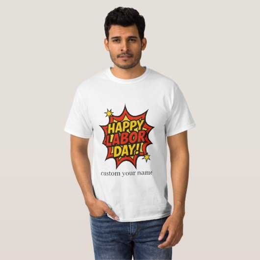 Gelukkige dag van de arbeid ontwerp t-shirt (Voorkant volledig)