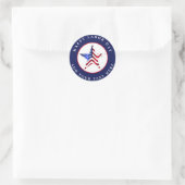 Gelukkige Dag van de Arbeid Patriottisch Ronde Sticker (Tas)