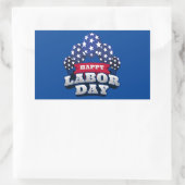 Gelukkige Dag van de Arbeid Patriottische Sterren Rechthoekige Sticker (Tas)