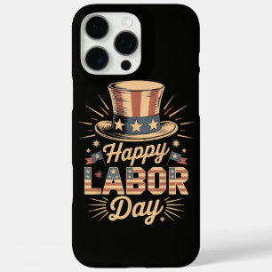 Gelukkige Dag van de Arbeid Patriottische Viering iPhone 16 Pro Max Hoesje