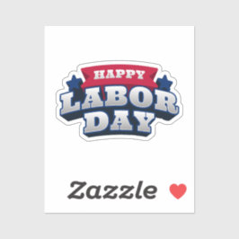 Gelukkige Dag van de Arbeid Patriottische Vinyl Cu Sticker