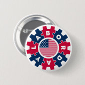 Gelukkige Dag van de Arbeid Pret Ronde Button 5,7 Cm (Voorkant /achterkant)