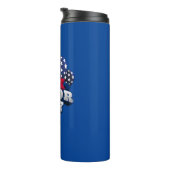 Gelukkige Dag van de Arbeid Rode Witte Blauwe Ster Thermosbeker (Geroteerd rechts)