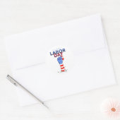 Gelukkige Dag van de Arbeid Ronde Sticker (Envelop)