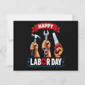 Gelukkige Dag van de Arbeid Save The Date (Achterkant)