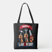 Gelukkige Dag van de Arbeid Tote Bag (Achterkant)