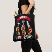 Gelukkige Dag van de Arbeid Tote Bag (Dichtbij)