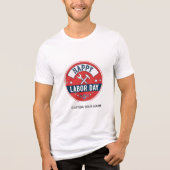 Gelukkige Dag van de Arbeid Tri-Blend Shirt (Voorkant)