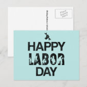 Gelukkige Dag van de Arbeid, vier Amerikaanse arbe Feestdagenkaart (Voorkant / Achterkant)