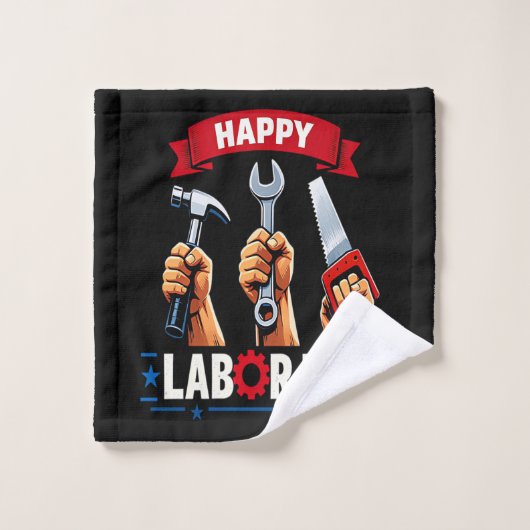 Gelukkige Dag van de Arbeid Washandje (Wasdoekje)