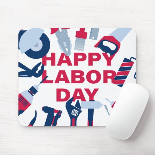 Gelukkige dag van de arbeid Weekend Muismat (Met muis)