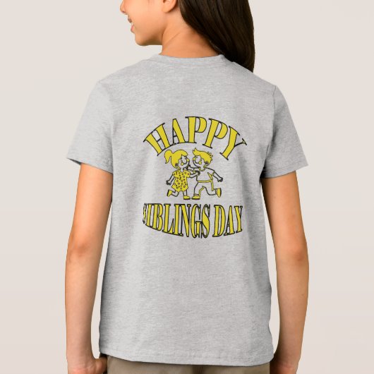 Gelukkige dag van de broers en zussen Tri-Blend shirt (Achterkant)