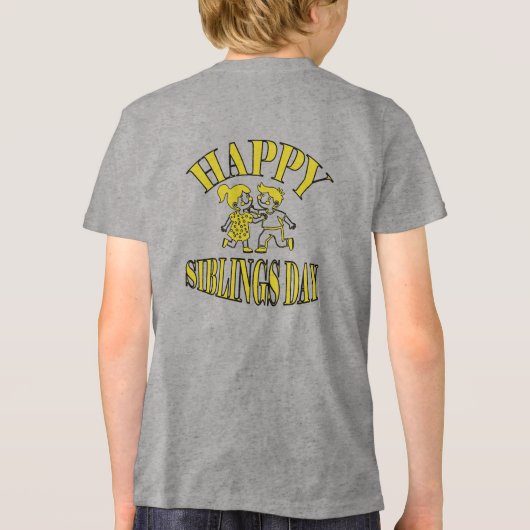 Gelukkige dag van de broers en zussen Tri-Blend shirt (Achterkant)