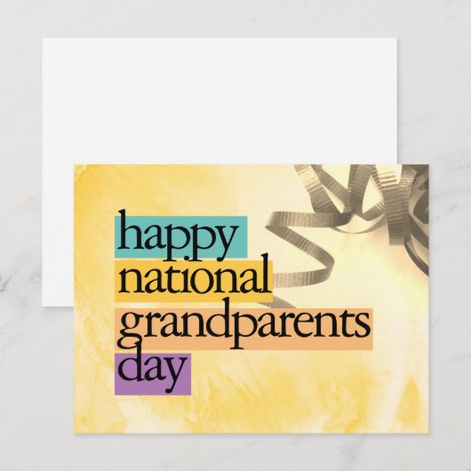 gelukkige dag van de grootouders briefkaart (Voorkant / Achterkant)