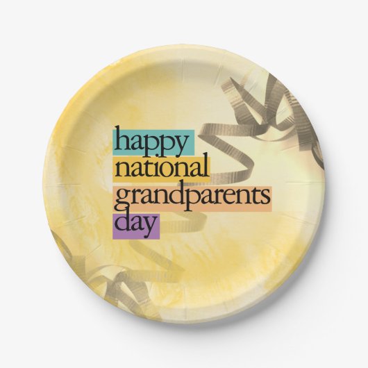 gelukkige dag van de grootouders papieren bordje (Voorkant)