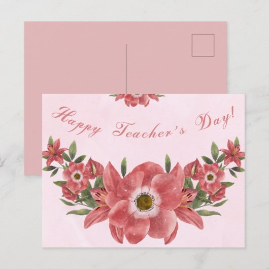 Gelukkige Dag van de Leraar Briefkaart (Voorkant / Achterkant)