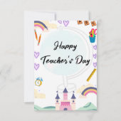 Gelukkige dag van de leraar dankjewel kaart (Achterkant)