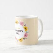 Gelukkige Dag van de Leraar Wilde Bloemen Koffiemok (Voorkant rechts)