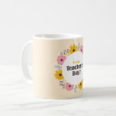 Gelukkige Dag van de Leraar Wilde Bloemen Koffiemok (Voorkant links)