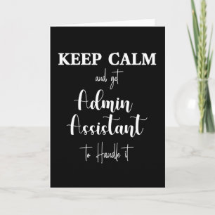 Gelukkige dag van de secretaris. Administratieve b Kaart