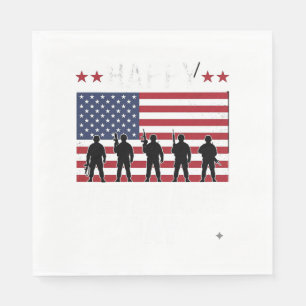 Gelukkige Dag van de Veteranen Vlag Silhouet Vecto Servet