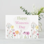 Gelukkige dag van de vrouw Groet Feestdagenkaart (Staand voorkant)