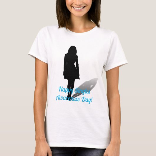 Gelukkige Dag van het Single Zijn T-shirt (Voorkant)