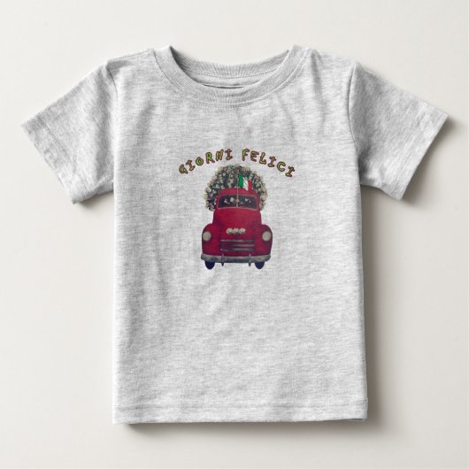 Gelukkige DAGEN GIORNI FELICI Vakantie Tshirt (Voorkant)