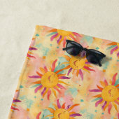 Gelukkige dagen in de zon strandlaken (In situ)