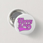 Gelukkige Dagen Ronde Button 3,2 Cm (Voorkant /achterkant)