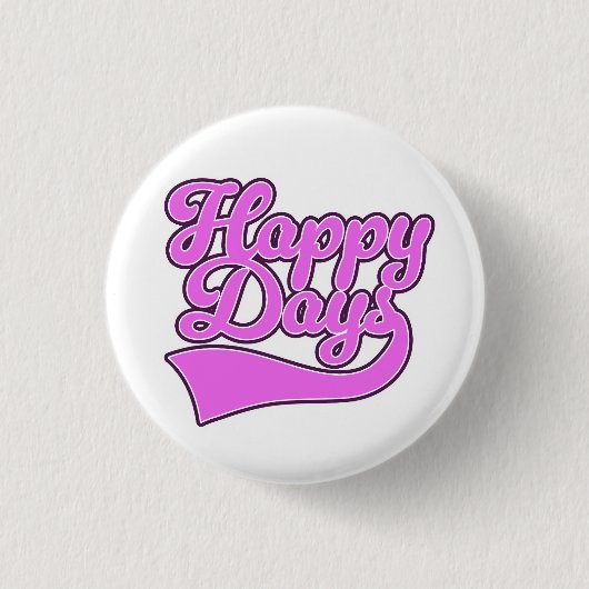 Gelukkige Dagen Ronde Button 3,2 Cm (Voorkant)