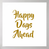 Gelukkige dagen vooruit poster (Voorkant)