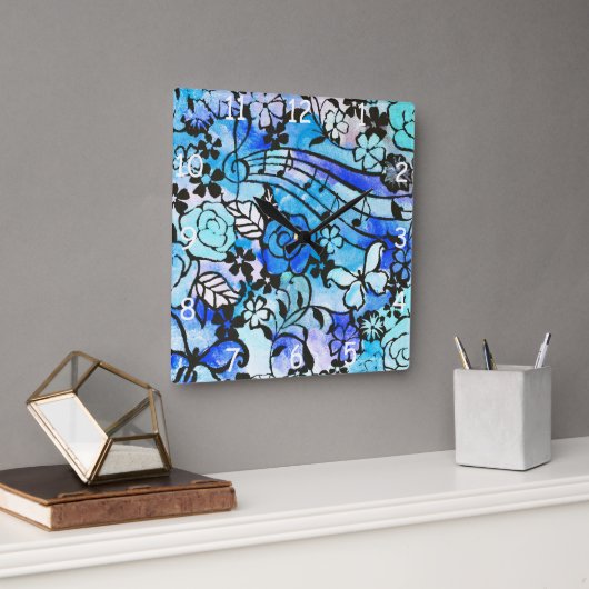 Gelukkige dagen zijn hier weer vierkante klok (Kantoor)