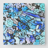 Gelukkige dagen zijn hier weer vierkante klok (Voorkant)