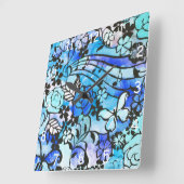 Gelukkige dagen zijn hier weer vierkante klok (Hoek)