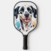 Gelukkige Dalmatische Hond Pet Pickleball Paddle (Achterkant)