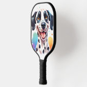 Gelukkige Dalmatische Hond Pet Pickleball Paddle (Links)