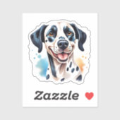 Gelukkige Dalmatische Hond Pet Sticker (Vel)