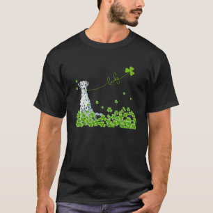 Gelukkige dalmatische hond Shamrock St Patrick dag T-shirt