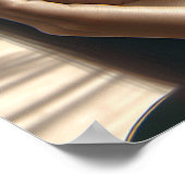 Gelukkige dame in een tropisch paradijs poster (Hoek)