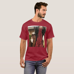 Gelukkige de ledenpopdame zonder hoofd van t-shirt