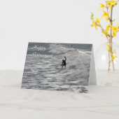 Gelukkige de pensioneringskaart van Surfer Kaart (Gele Bloem)