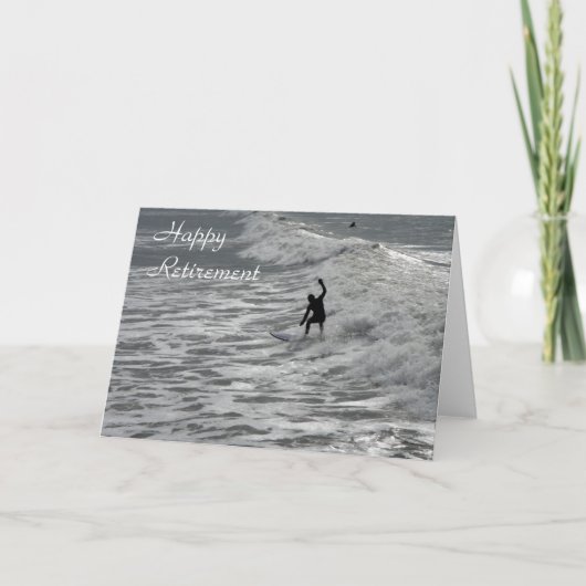 Gelukkige de pensioneringskaart van Surfer Kaart (Voorkant)