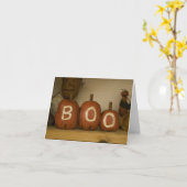 Gelukkige de pompoenkaart van het Boe-geroep van Kaart (Gele Bloem)