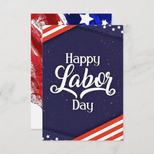 gelukkige de viering van de Dag van de Arbeid met  Bedankkaart (Voorkant / Achterkant)