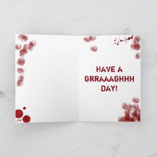 Gelukkige de zombietiener van de Verjaardag Kaart (Binnen)