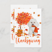 gelukkige deanksgiving poodle en herfstboompoedel (Voorkant / Achterkant)