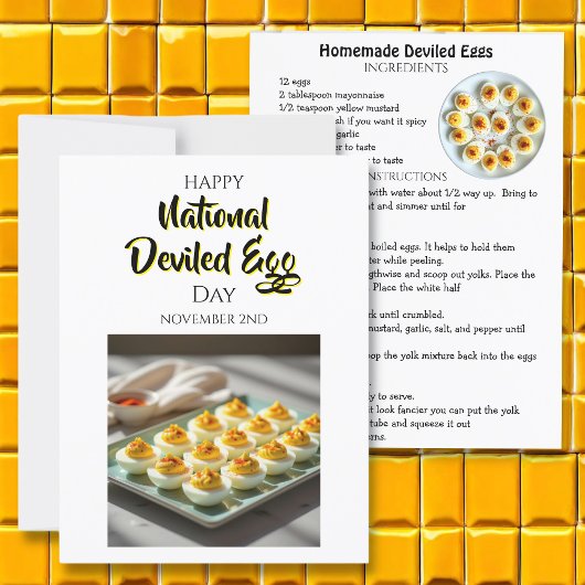 Gelukkige Deviled Egg Dag | 2 november Briefkaart