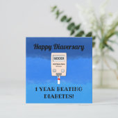 Gelukkige diabetesverslaving kaart (Staand voorkant)